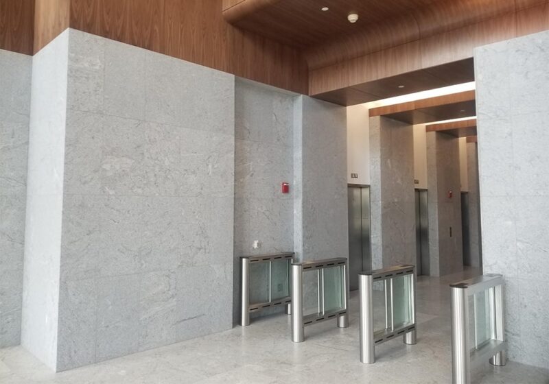 white granite wall