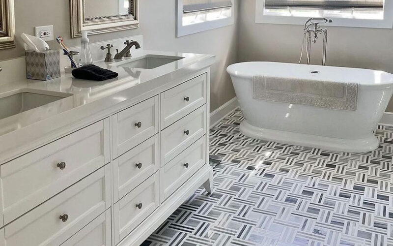 marble bathroom floor