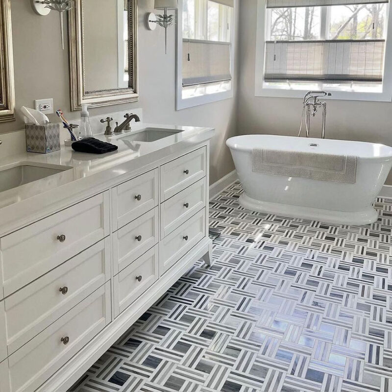 marble bathroom floor