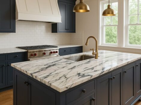 encimera de cocina de mármol Calacatta