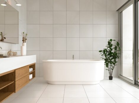 white marble tile