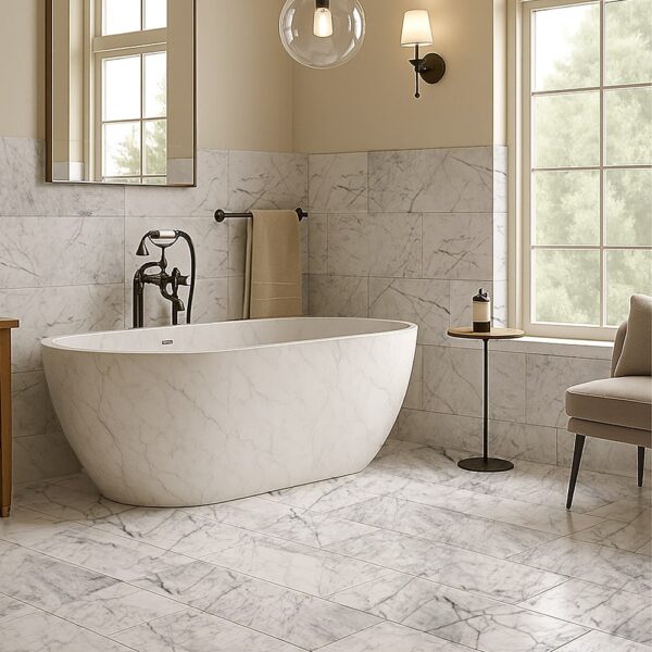 honed carrara marble
