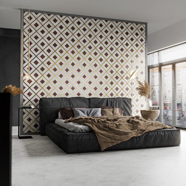 honed marble tile wall