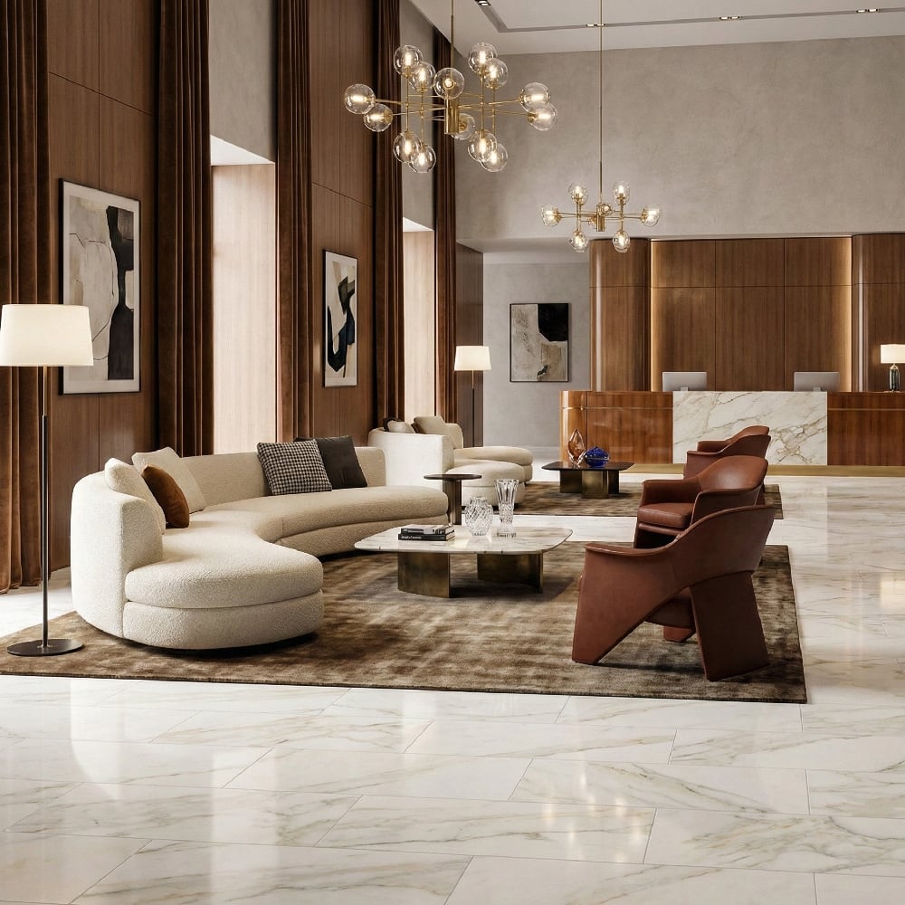 marble living room floor tiles