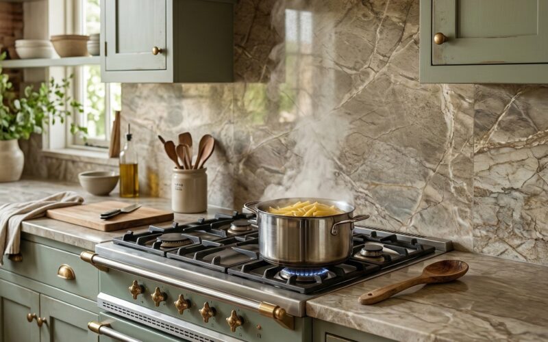 what color cabinets go with taj mahal quartzite