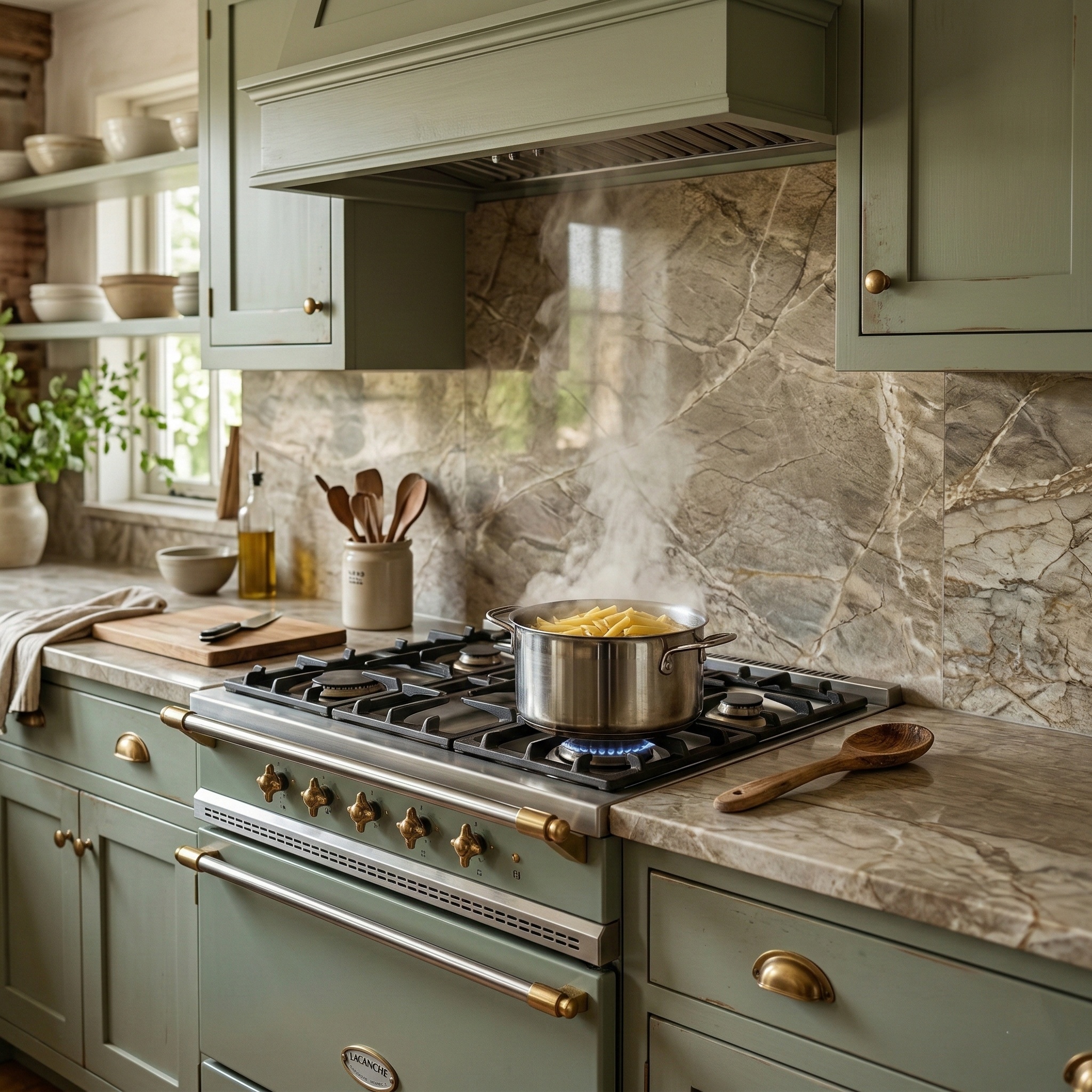 what color cabinets go with taj mahal quartzite