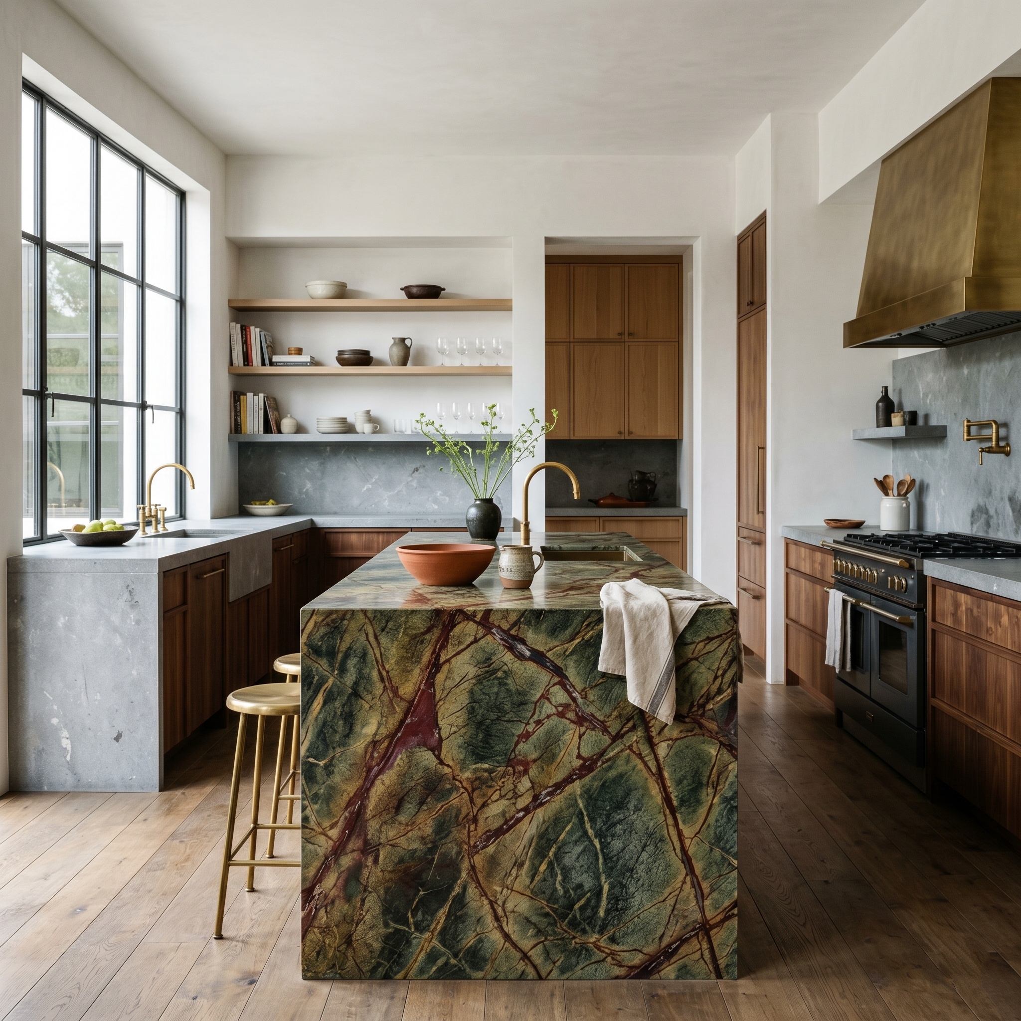 accent countertops design in kitchen