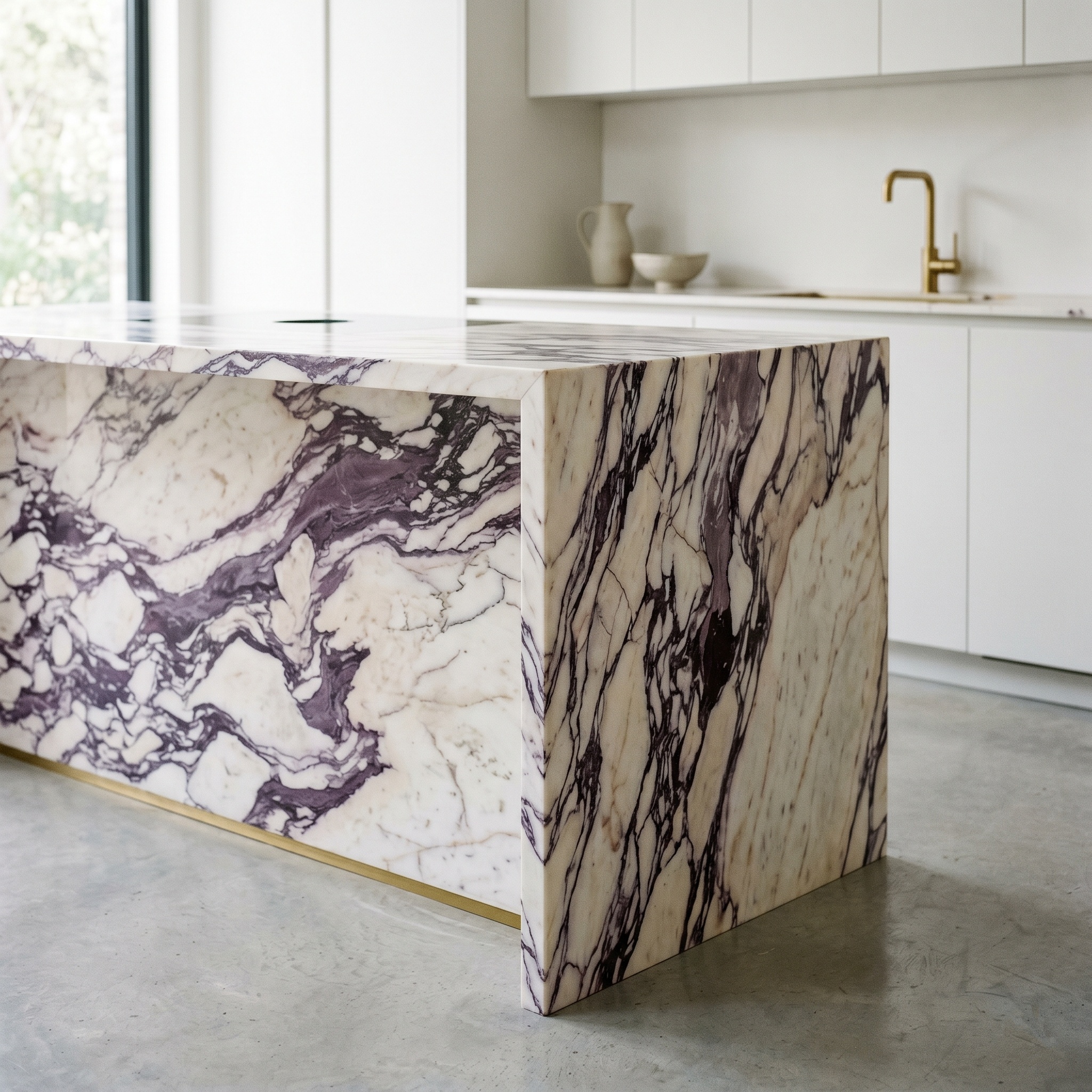 calacatta viola marble accent countertops