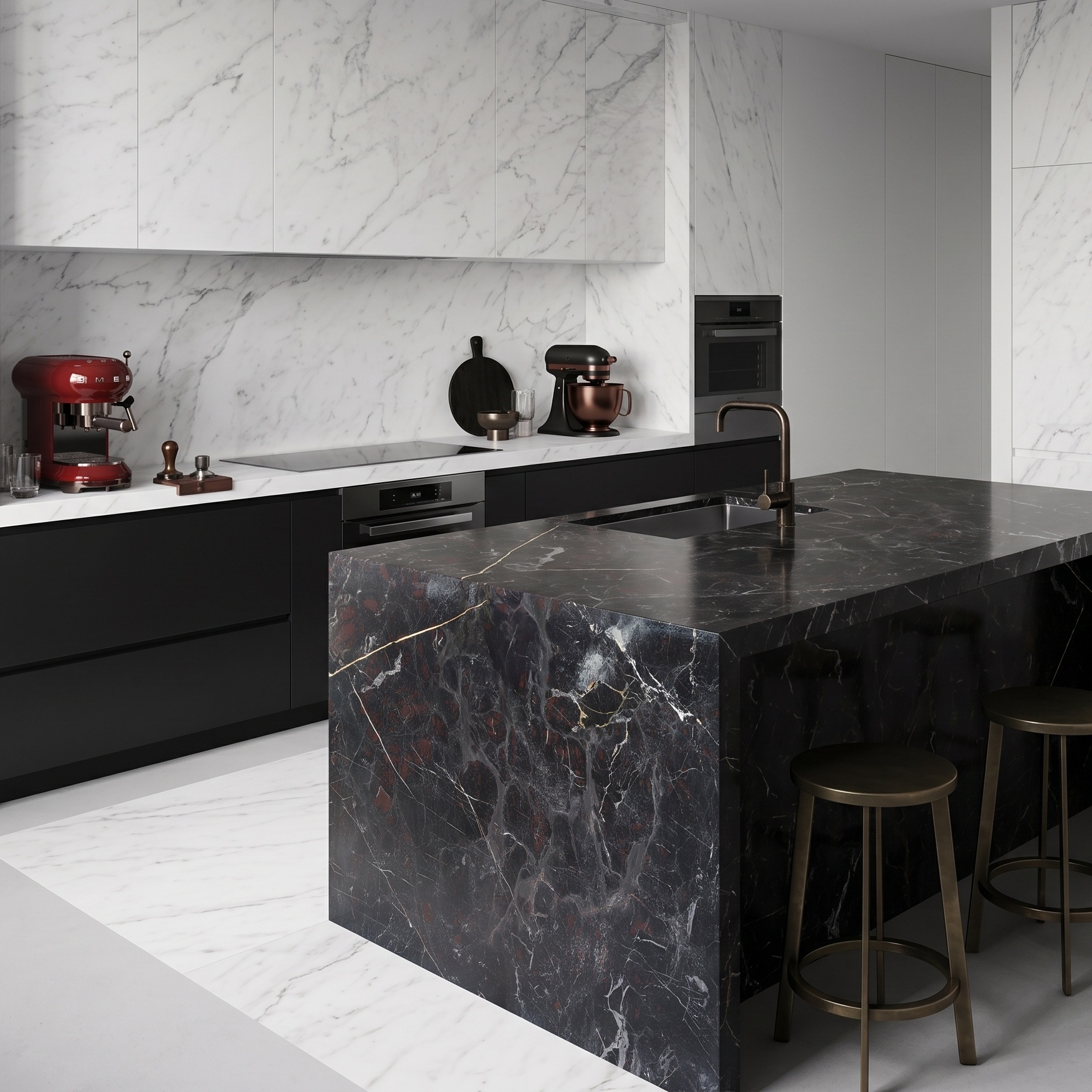 nero marble accent countertops