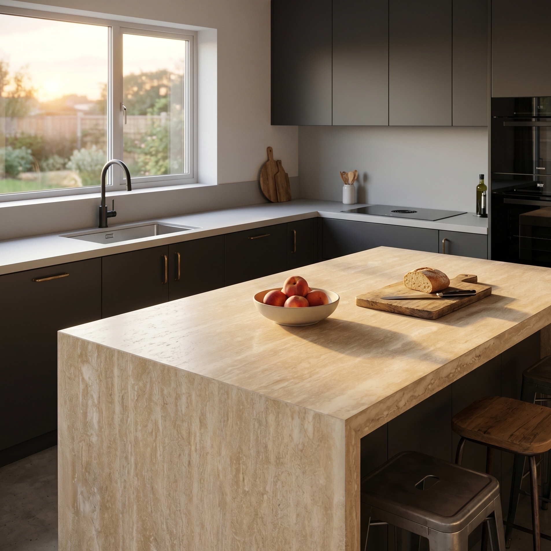 travertine accent countertops