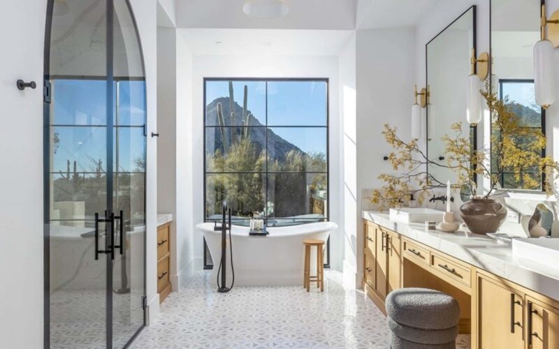 marble mosaic tile shower floor