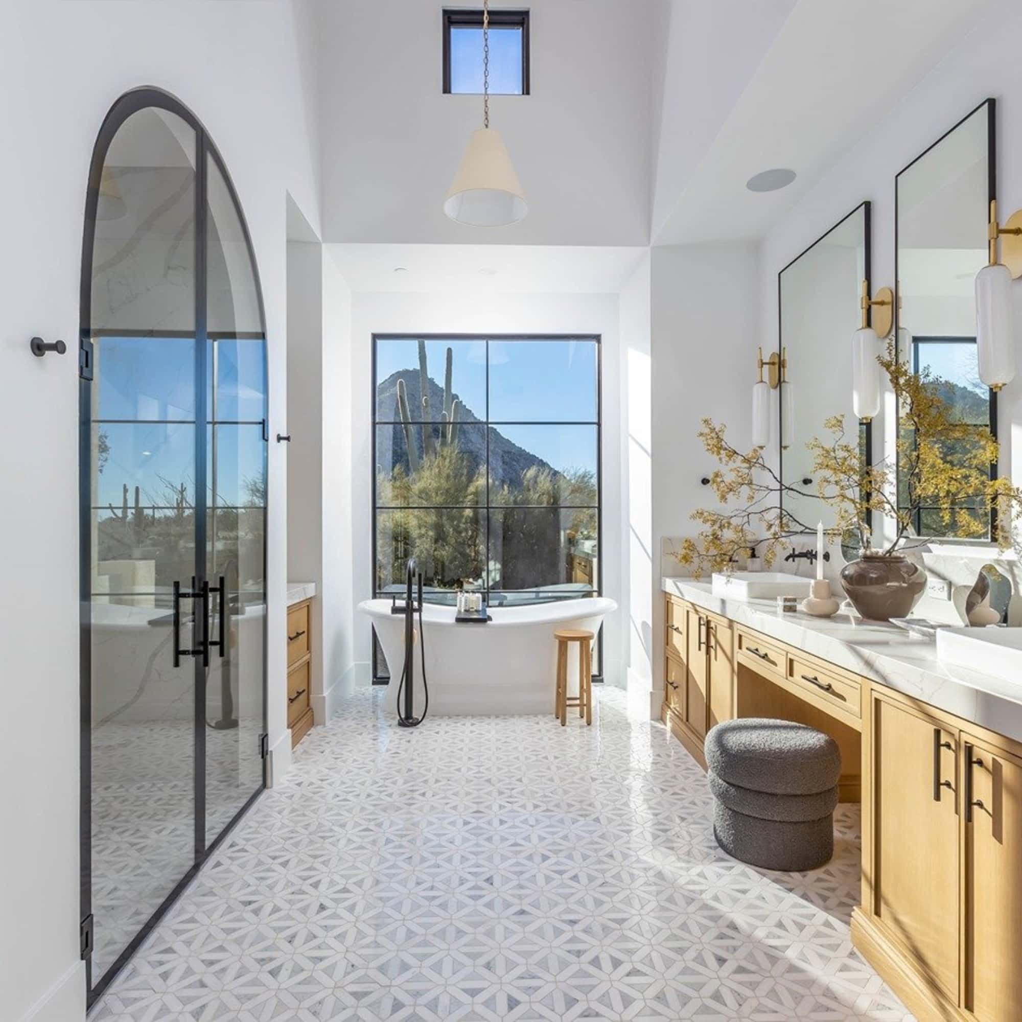 marble mosaic tile shower floor