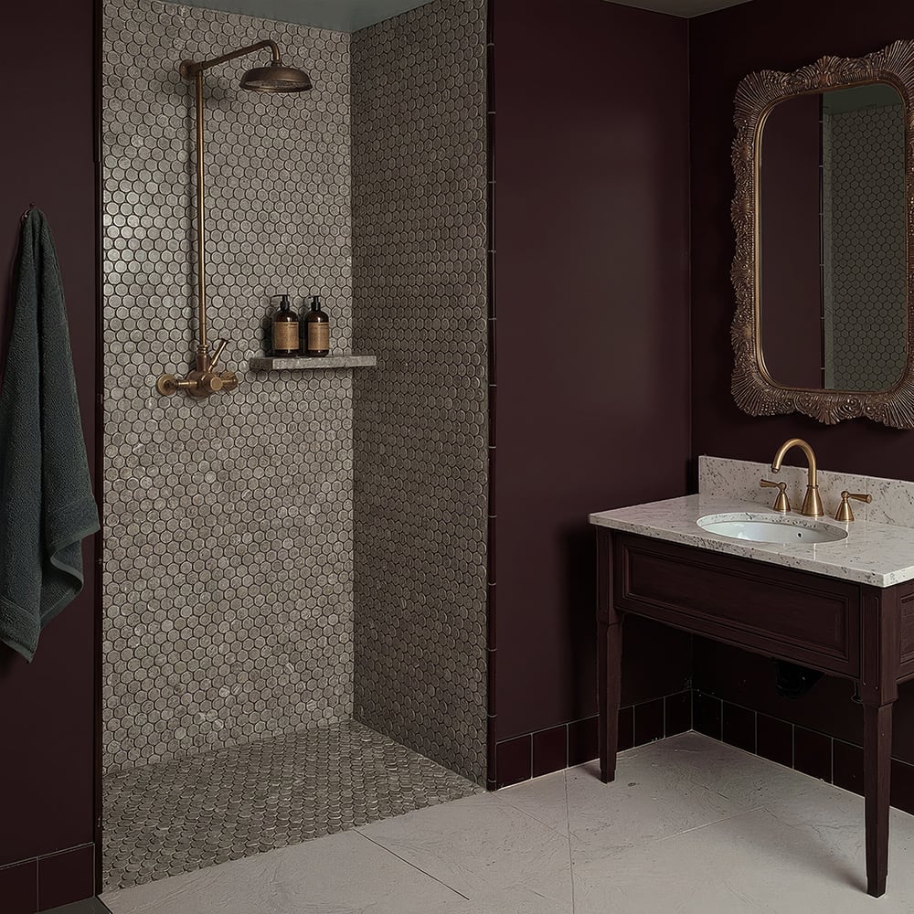marble penny round shower floor cleaning tips
