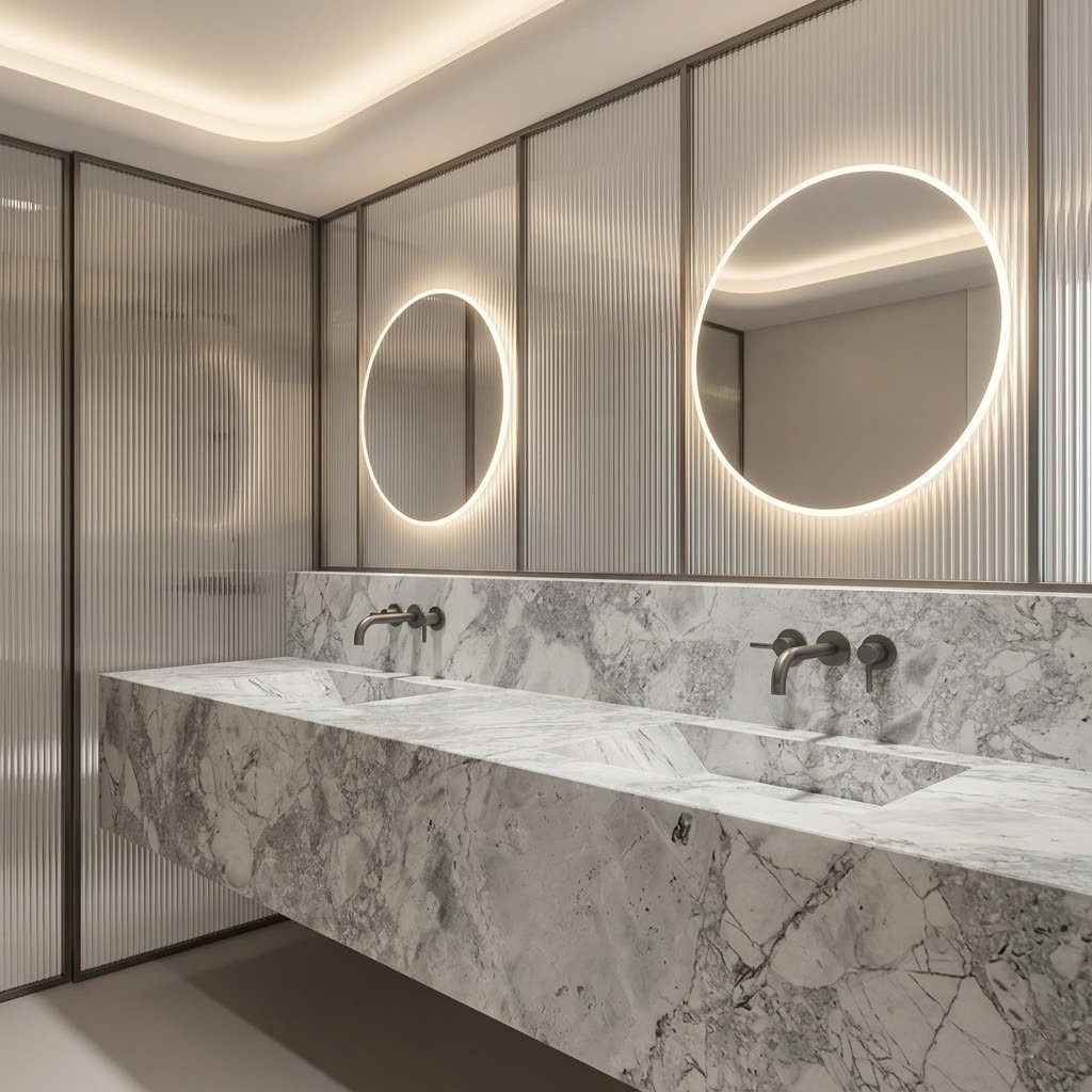 mont blanc quartzite bathroom countertop