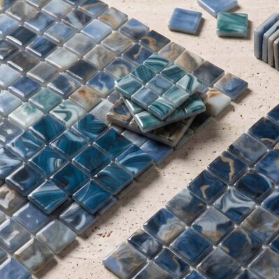 Aegean Shore Recycle Glass Mosaic Collection