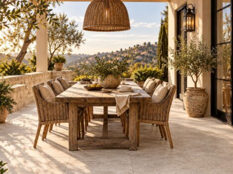 Anaheim patio with Desert porcelain pavers.