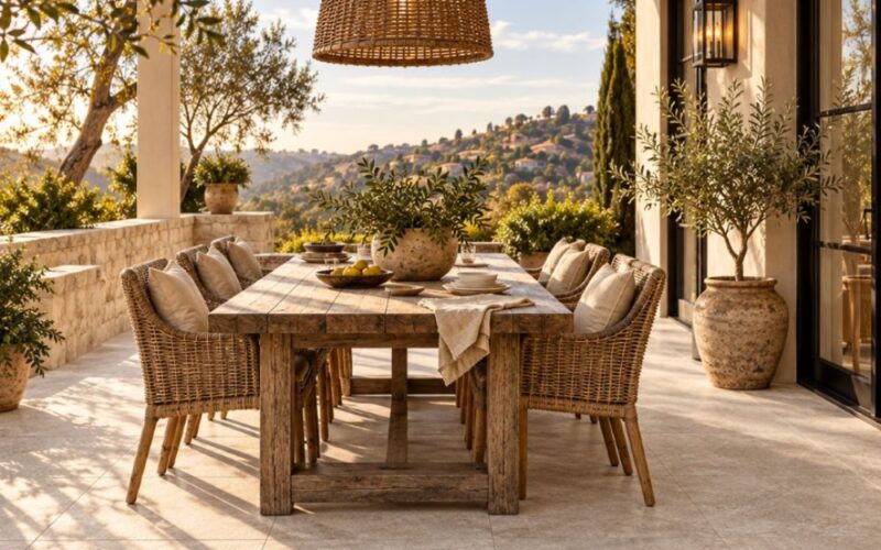 Anaheim patio with Desert porcelain pavers.